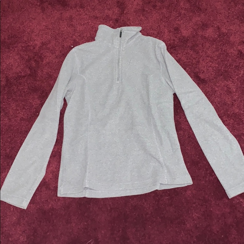 Lands end grey quarter zip